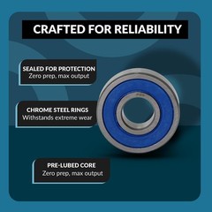 PGN (4 Pack) 6203-2RS Bearing – Lubricated Chrome Steel Sealed Ball Bearing -…