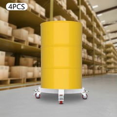 55 Gallon Heavy Duty Metal Drum Dolly, Barrel Dolly Carts with Swivel Casters