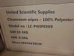 LabClean Cleanroom Wipes LC-PWIPE9X9 – 9″x9″ 100% Polyester, Laser Sealed –…