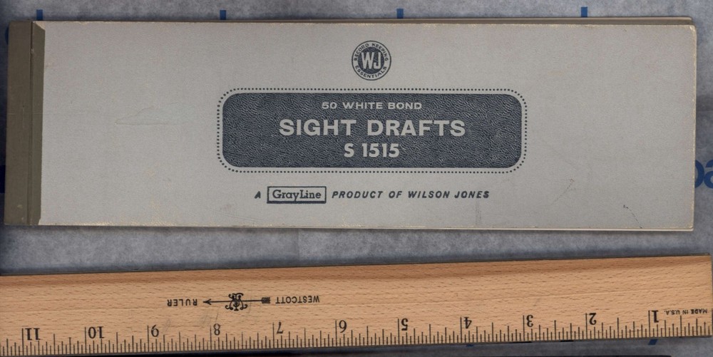 as found – WILSON JONES White bond SIGHT DRAFTS S1515 – not filled out