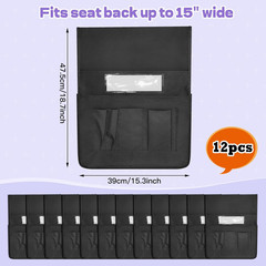 Chair Pockets for Classroom 12 Pack 15 X 19 Inch Chairback Buddy Pocket Chart Se