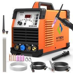 HITBOX 5in1 Aluminum AC DC TIG Welder Pulse/HF 200A MMA TIG Welder + Foot Pedal