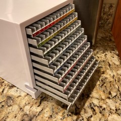 TOMBOW 56840 Marker Desktop Organizer , White, HOLDS 108 PENS, 9 DRAWERS/TRAYS