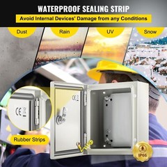 10″ x 8″ x 6” NEMA 4X Steel Electrical Box IP66 Waterproof & Dustproof