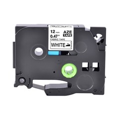 2PK Compatible Brother TZ-FA231 TZe-FA231 Black on White Fabric Label Tape 12MM