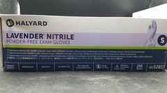 2 Pack Halyard Lavender Nitrile Powder Free Exam Gloves Size Small New #52817