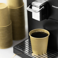 10 Oz Coffee Cups, Disposable Paper Hot Cups Kraft, 90Mm, 1000Ct | C-K510K, Doub