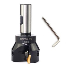 Indexable End Mill 3/4”Shank,2”Cutting Diameter,3-3/4Overall Length,90 Degree,