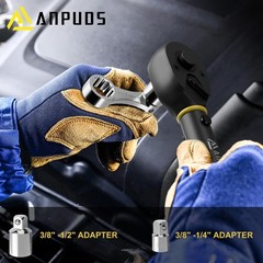 ANPUDS 12-Piece SAE 3/8″ Drive 12 Point Torque Adapter Set