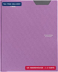 Five Star 2-Pocket Folder, Plastic Folder with Stay-Put Tabs and Prong Fasteners