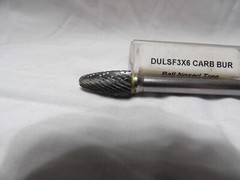 Tree Style Ball Nose Carbide Burr 1/4″ Shaft 3/8″ x 6-3/4″