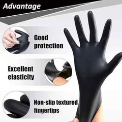 5 Mil Nitrile Black Disposable Exam/Medical Cleaning Gloves Powder Latex Free