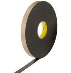 3M 4496B 1″ x 36 Yards Double Sided Coated Polyethylene Foam Black Adhesive Tape