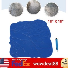 18 X 18 Slate Stone Texture Set Decorative Concrete Cement Stamps Mats Blue