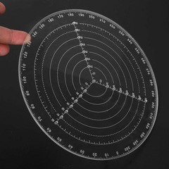 7.87 Inch Round Center Finder Compass Acrylic Wood Turning Lathe Tool Measure