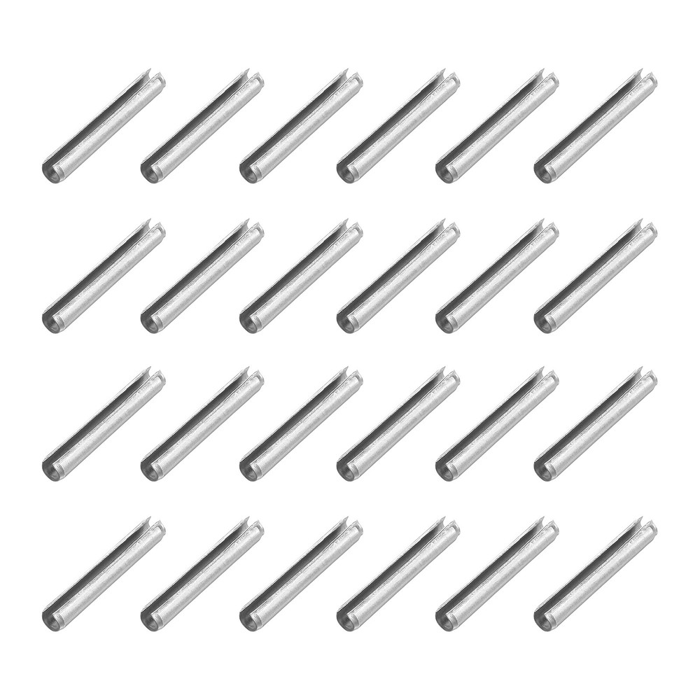 60Pcs Roll Pins 7/50 Inch(3.5mm) Dia 4/5 Inch(20mm) Length Silver
