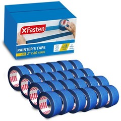 XFasten Blue Painter’s Tape, 2 Inch x 60 Yards (24-Pack) Blue Painters Maskin…