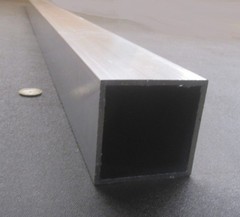 6061 T6 Aluminum Square Tube 2.50″ Square x 1/8″ Wall x 48″