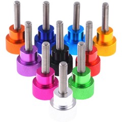 UNC 1/4-20 Aluminum +Stainless Steel Knurled Thumb Screw Bolts 6mm-100mm Length