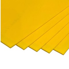 0.060″ x 21″ x 36″, HDPE Plastic Sheet, Yellow (Pack of 5)