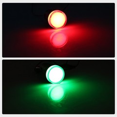 10sets AC/DC 110V Indicator Lights Red Green LED Flush Panel Mount 7/8″ 22mm
