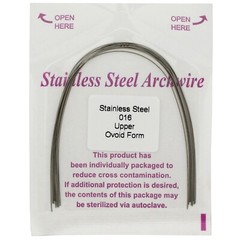 alambre de ortodoncia NiTi 014 16×22 Stainless Steel Round Rectangular Natural