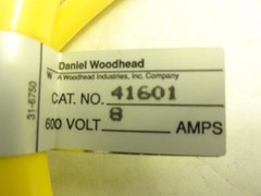 201407 New-No Box; Daniel Woodhead 41601 Cable Assembly; 600V; 8A
