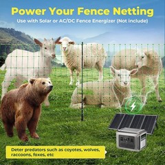 Electric Fence Netting 164ft x 42in Portable Livestock Goat Sheep Cattle