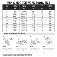 NINGO Men’s Steel/Soft Toe Work Boots Waterproof Leather Industrial Safety Boots