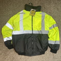 Occunomix Jacket High Visibility 3 in 1 Bomber Work Coat Yellow & Black – Medium