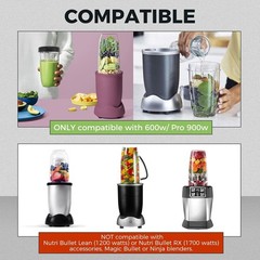 DRELD 2 Pack Blender 32OZ Cup Lid, Compatible Nutribullet 600W 900W Blender