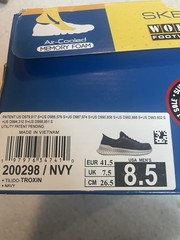 Sketchers Work Shoes Slip In Memory Foam Slip Resistant Mens Size 8.5 Navy Blue