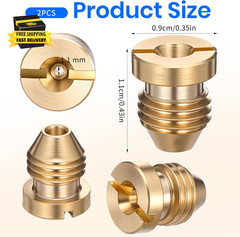 2PCS 1.1Mm Orifice Foam Cannons Nozzle Replacement Universal 1.1 Brass Orifice F