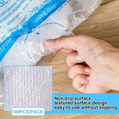 10000 Pcs Plastic Disposable Gloves, Clear, One Size Fits Most, Suitable for …
