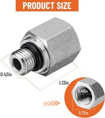 10 Hydraulic Adapter Fittings: #4 SAE/ORB Male x 1/4″ NPTF Female, 6405-04-04