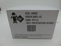 The Safety Zone Polyethylene Gloves Large, Case of 1000 Gloves (GDPL-LG) P2113
