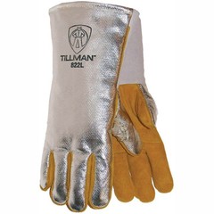 Tillman 822 14″ ACK Aluminized Carbon ® & Cowhide Gloves Wool Liner, Large