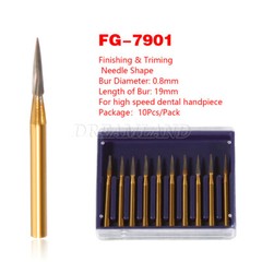 Dental Tungsten Carbide Gold Burs Trimming & Finishing & Polishing Flame 7901