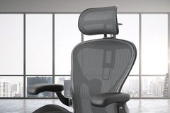 Atlas The Best Headrest for the Herman Miller Aeron Chair – Graphite Remastered