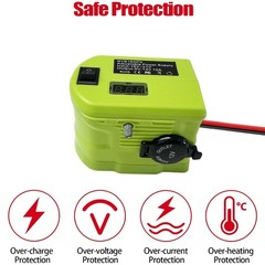 DC 18V-12V Step Down Converter Adapter Cigarette Lighter for Ryobi 18V BatteryOY