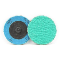 50 Pack – 2″ 36 Grit Zirconia+Grind Aid Quick Change Sanding Discs Type R Roloc