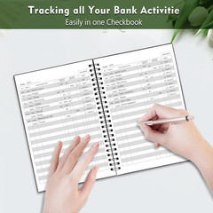 Check Registers for Personal Checkbook, Double Spiral Check Register Book, Budge