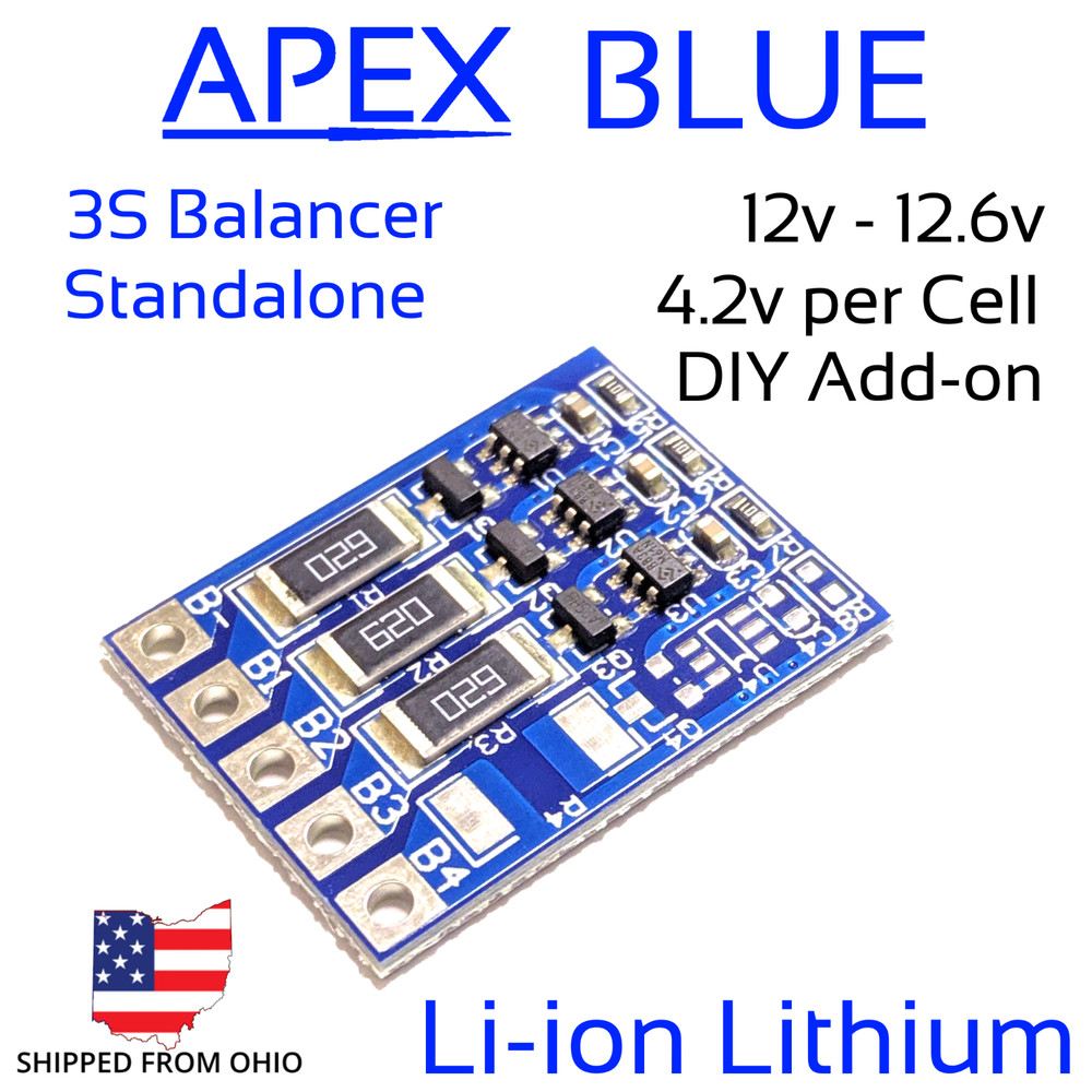 3S 12.6v Balance Board 3.7v/4.2v Li-ion Lithium Battery Standalone BMS Add-on