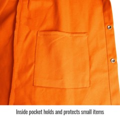 Revco Black Stallion 9 oz FR 30″ Orange Cotton Welding Jacket Size Small