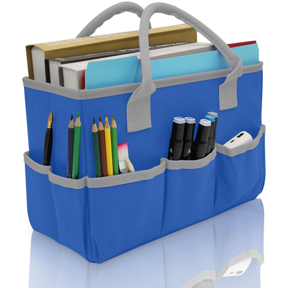 Art Organizer Craft Storage Tote Bag With Pockets And Hadles Oxford Fabric Carry