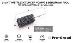 TwistFlex 3-1/2” 320 Silicon Carbide Cylinder Hone 84-89mm, Bores 3.3”-3.5”…