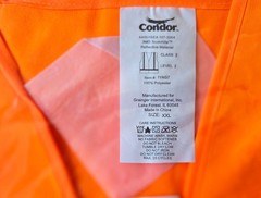Condor High Visibility Class 2 Orange Vest Men’s 2XL Pockets & Zipper NEW