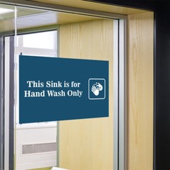 Horizontal Vinyl Stickers This Sink Is for Hand Wash Only Feature Department