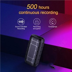 500Hrs Mini Spy Voice Activated Recorder Digital Audio Magnetic 64GB MP3 Player