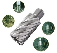 HSS Annular Cutter 1-1/4 In.x 2 In. with 3/4 In.Weldon Shank Metal Hole Cutter